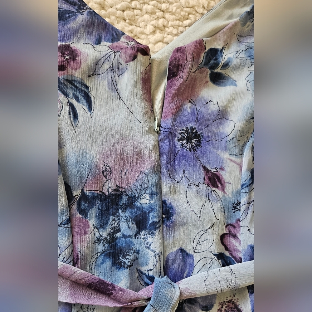 Floral Blue Maxi Dress - Picture 6 of 6